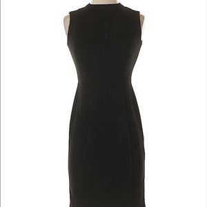 Black sleeveless work dress